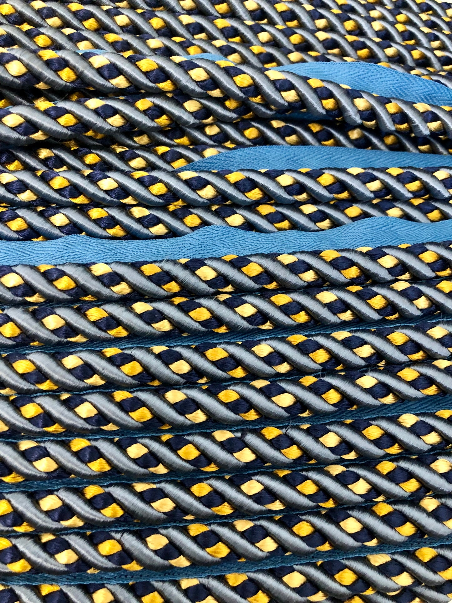 Blue and Gold Braided Pipping